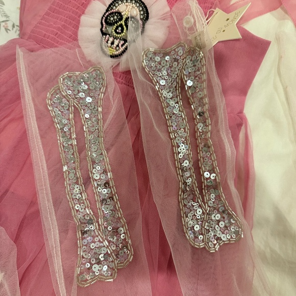 Tutu Du Monde Other - Tutu Du Monde Graveyard Shift Bone To Be Wild Bonez skeleton beaded gloves